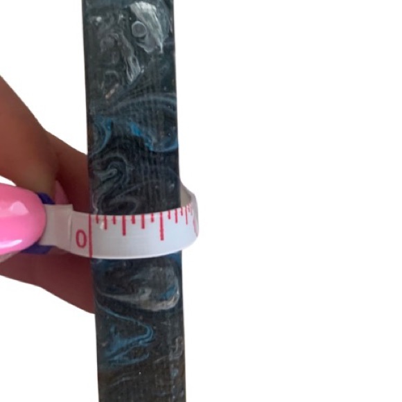 Original Artwork Painting Canvas Abstract Blue Swirls 12 x 12 Acrylic. - Picture 15 of 16